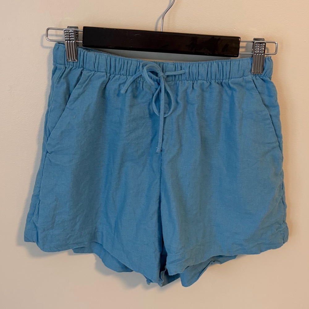 Abercrombie & Fitch Blue Linen Shorts - Picture 11 of 11